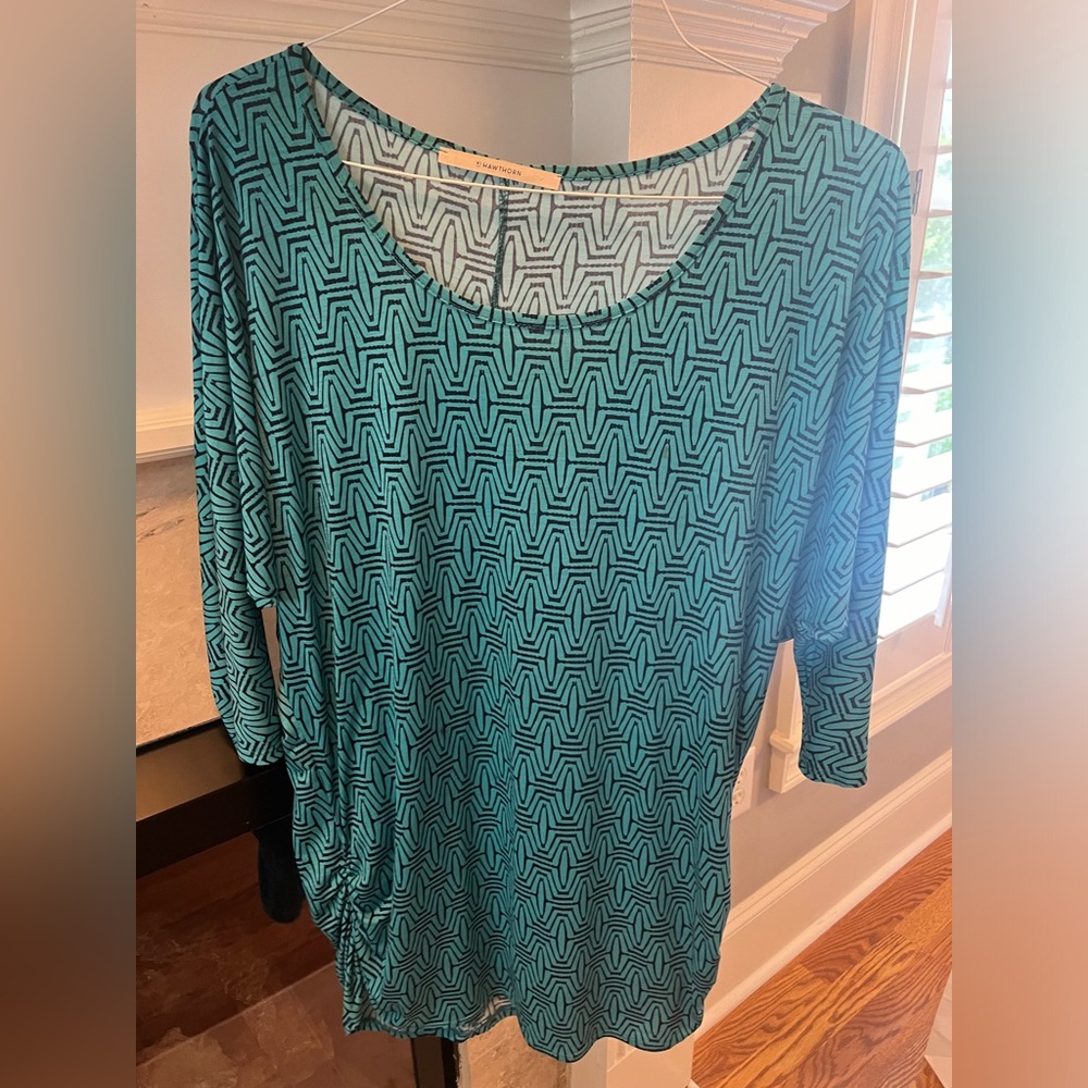 XL Turquoise and purple 41 Hawthorn blouse from Stitchfix